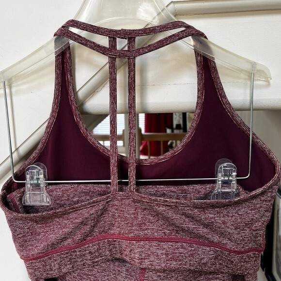 Whisper Activewear Anna Bra and Legging Set in Heathered Plum L NWOT - Picture 5 of 10